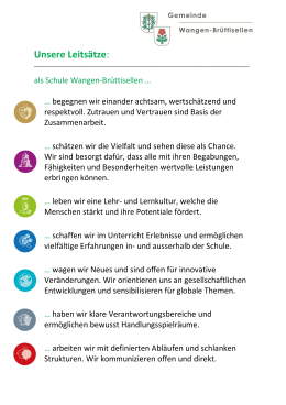 Dokumente - Leitsätze der Schule Wangen-Brüttisellen